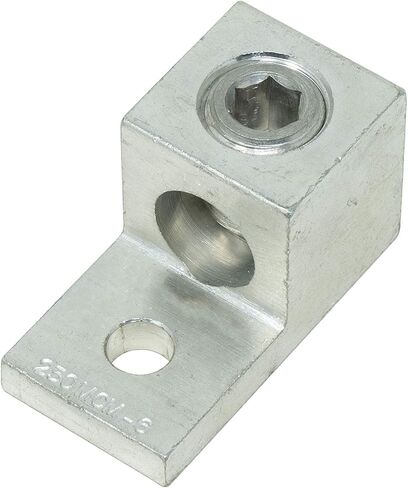 ساوثواير LUG250K-6AD؛ 1PK العروة الميكانيكية. 250 KCMIL-#6 STR; حامل بفتحة واحدة مقاس 5/16 بوصة؛ تصنيف مزدوج للاستخدام مع موصلات النحاس والألومنيوم؛ عبوة واحدة؛ رمادي in Kuwait