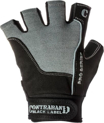 Contraband Black Label 5120 Pro Series Amara Leather Lifting Gloves w/Jar Grip Palm- Durable Light - Medium Padded Amara Leather Gym Gloves - Perfect Classic Lifting Gloves (Pair) in Saudi Arabia