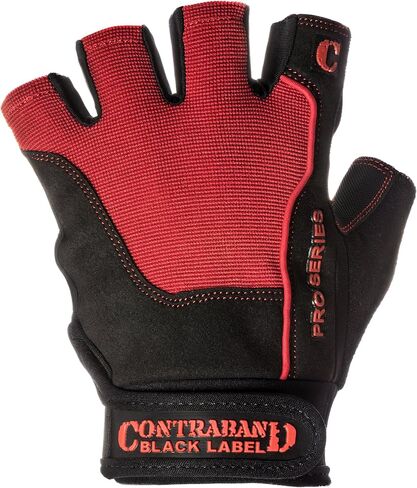 Contraband Black Label 5120 Pro Series Amara Leather Lifting Gloves w/Jar Grip Palm- Durable Light - Medium Padded Amara Leather Gym Gloves - Perfect Classic Lifting Gloves (Pair) in Saudi Arabia
