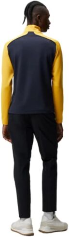 J. Lindeberg بلوفر رجالي من Terry بطبقة متوسطة 1/4 بسحاب للجولف - Citrus XL in Kuwait