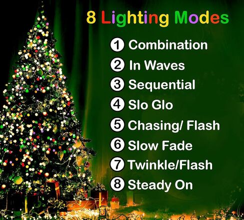 Power Cord 6Ft with 8 Lights Modes Foot Switch for Christmas Tree Lights Raintight 1/2inch Plug Compatible Replacement for TS-8W29V, TS-13W29V, TS-17W29V, TS-18WL29V, TS-26WL29V, TS-48W29V in Kuwait