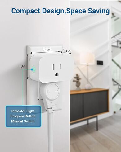 DEWENWILS Remote Control Outlet, Wall Mounted Wireless Light Switch, 2 Independent Control Sockets Electrical Remote Outlet Switch for Plug in Pendant Light, No Wiring,100 Ft Range, FCC Listed in Saudi Arabia