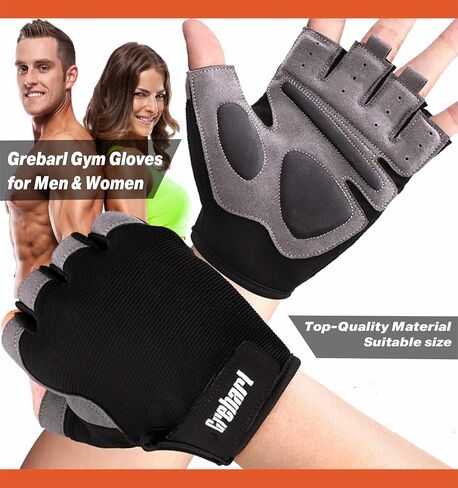 Lightweight Gym Gloves, Weightlifting Gloves, Cycling Gloves, Tennis Gloves, Fitness Gloves Full Wrist Support, Breathable with Grip Protection Workout Gloves for Men & Women in Saudi Arabia