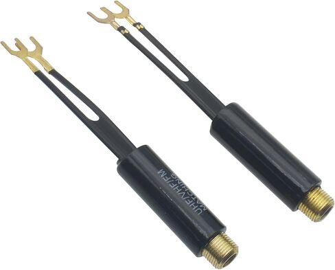 FDXGYH 2pcs Outdoor TV Antenna Connector Matching Transformer 300 Ohm to 75 Ohm Coaxial Cable Adapter UHF VHF FM Model TV Converter (Black) in Saudi Arabia