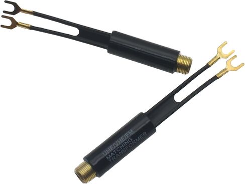 FDXGYH 2pcs Outdoor TV Antenna Connector Matching Transformer 300 Ohm to 75 Ohm Coaxial Cable Adapter UHF VHF FM Model TV Converter (Black) in Saudi Arabia