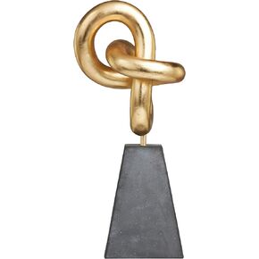 Deco 79 Aluminum Metal Abstract Decorative Sculpture Textured Leaf Home Decor Statue with Black Marble Base, Accent Figurine 11" x 4" x 36", Silver