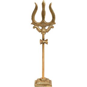 Shiva's Trident - Brass Statue
