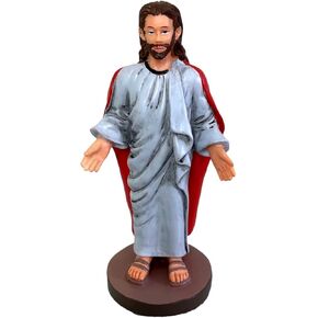 Jesus Christ Figurine Christian Decorations Decor Home House Car Dashboard 6" Statue Desk Mantle Shelf Catholicism Christianity Gifts Religious