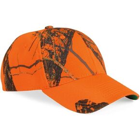 Outdoor Cap Classic Twill Cap 350 Adjustable Mossy Oak Break-Up Blaze Orange