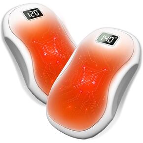 Hand Warmers Rechargeable 2 Pack，12000mAh Electric Portable Smart Chips Hand Warmers Power Bank，Fast Instant Heating 3 Levels，Best Gifts for Outdoor，Hunting，Camping，Golf，Raynauds