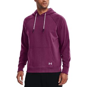 Under Armour Men's UA Heavyweight Loose Fit Terry Pullover Hoodie Sweatshirt (as1, alpha, x_l, regular, regular, Acai Purple/Black-582)