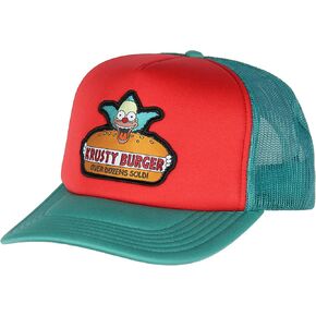 The Simpsons Hat Krusty Burger Dozens Sold Embroidered Adult Mesh Back Snapback Baseball Cap Hat OSFM