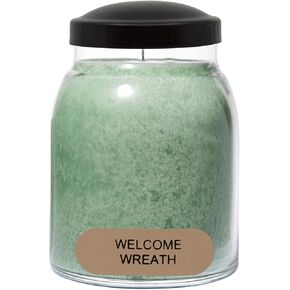 مُعطي مبهج - إكليل الترحيب - وعاء شموع معطرة بغطاء بوزن 34oz بابا - حراس الضوء - 155 ساعة من وقت الحرق، هدية للنساء، أخضر