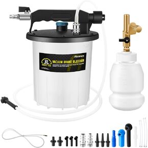 ALOANES 3L Vacuum Brake Bleeder Kit - One Person Brake Bleed Fluid Pump Brake Bleeding Tool with 3L Brake Fluid Extractor and 1L Refilling Bottle