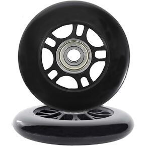1 Pair Luggage Wheels Replacement 68/70/75/80mm Inline Roller Skate Wheels with 10mm(0.39") Bearings (75 * 24 * 10mm)