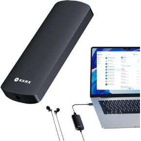 Voice Recorder, KARX USB Audio Recording Device with Bluetooth, Plug & Play, Software Control, Smart Voice Recorder with Playback for Phone Call, Online Meeting/Lectures/Conversation, Skype, Zoom