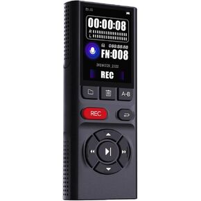 64GB Professional Digital Voice Recorder with Playback: High-Capacity Voice Activated Recording Device, 2-Inch Screen, Extended Battery Life - Reliable for Meetings and Lectures