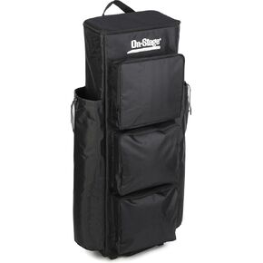 On-Stage GR9000 Gig Rider (Live-Sound Equipment Transporter on Wheels for Mic and Speaker Stands, Microphones, Cables, and Accessories, Load In, Load Out, Rolling Suitcase, Trolley Bag, Nylon, Black)