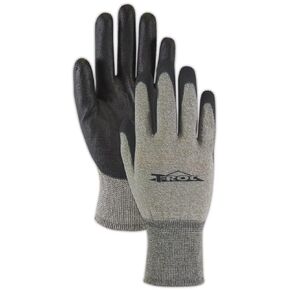 MAGID Safety T-ROC TOUROCXL Coated Work Gloves | 15-Gauge Touchscreen Capable Polyurethane Palm Coated Gloves - Cut Level 1, Abrasion Level 4, XL (1 Pair)