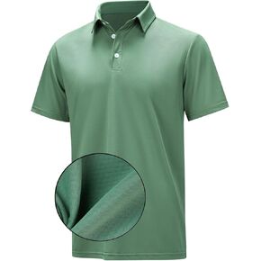 M&F EVENMINE Mens Polo Shirt Quick Dry Performance Short Sleeve Shirts Golf Shirt for Men