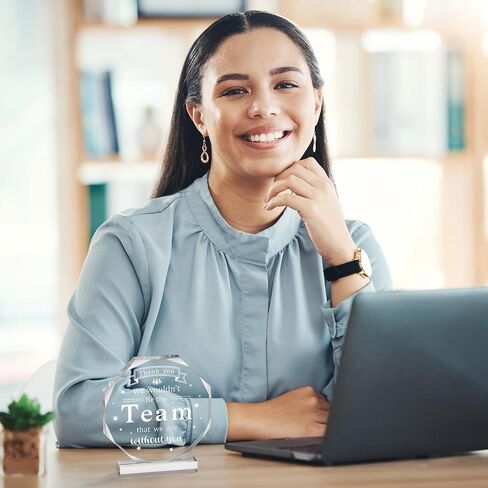 هدية WATINC Boss Lady للنساء - ملحقات مكتب Thanks You Boss Day، لافتة تقدير من الأكريليك لديكور المكتب، قطعة مركزية لجوائز الموظف Boss لعيد ميلاد القائد المدير (الفريق) in Saudi Arabia