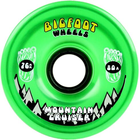 عجلات Bigfoot Longboard 80A Shr Mountain Cruisers، أسود، 76 مم in Saudi Arabia