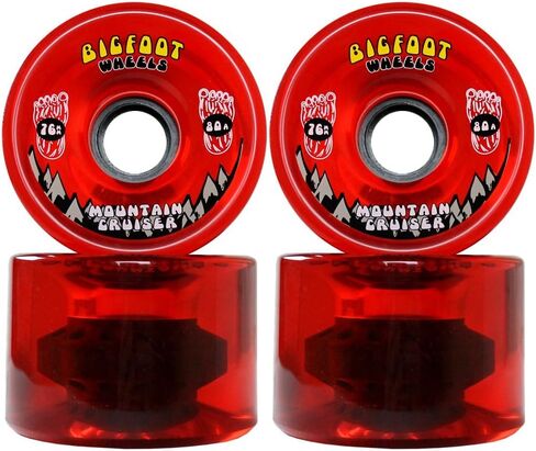 عجلات Bigfoot Longboard 80A Shr Mountain Cruisers، أسود، 76 مم in Saudi Arabia