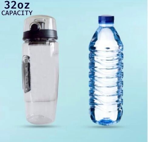 زجاجة مياه رياضية، غطاء علوي قابل للطي ومقابض مزدوجة مضادة للانزلاق، خالية من مادة BPA، 32 أونصة in Saudi Arabia