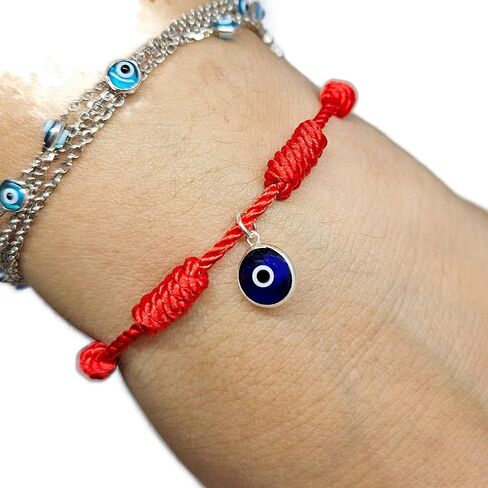 MYSTIC JEWELS By Dalia – 7 Knots Red Charm Bracelet – Adjustable – Evil Eye Protection, Good Luck – for Women and Men in Kuwait