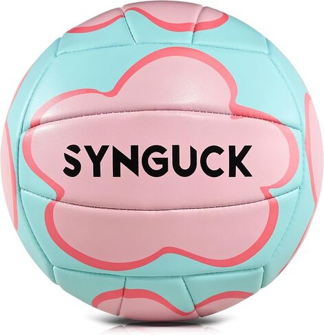 SYNGUCK Size 5 Volleyball Gift for Granddaughter Birthday Presents from Grandma Grandpa Personalized Indoor Outdoor Pink Volleyball Ball,Engraved Volleyball Official Size 5 (Without Pump) in Saudi Arabia