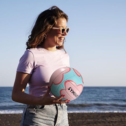 SYNGUCK Size 5 Volleyball Gift for Granddaughter Birthday Presents from Grandma Grandpa Personalized Indoor Outdoor Pink Volleyball Ball,Engraved Volleyball Official Size 5 (Without Pump) in Saudi Arabia