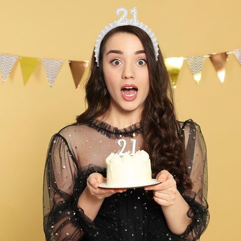 WHAVEL 40th Birthday Decorations for Her, Pearl Birthday Headband 40 Birthday Crown 40th Birthday Gifts Birthday Crown Happy Birthday Accessories for Women in Kuwait