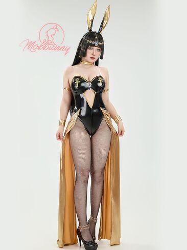 زي تنكري للسيدات على شكل أرنب زي تنكري على شكل أرنب للفتيات وتنورة شيفون ذهبية زي مصري in Kuwait