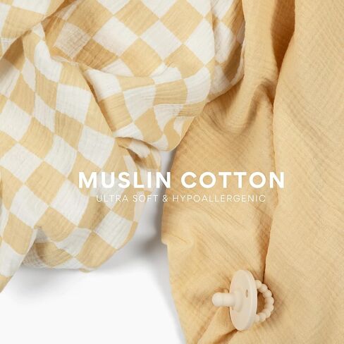 ملاءات سرير من الموسلين من شركة Bolton Baby | 100% قطن فائق النعومة وجيد التهوية | مناسب عالمي لمراتب سرير الأطفال المختلفة: 33X17X4 | عبوتان (حكيم) in Kuwait