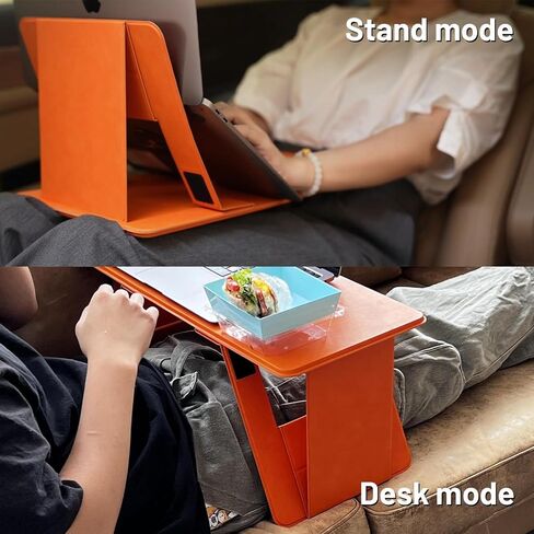 Foldable Laptop Desk Bed Desk, Pi Lap Desk Folding Desk Portable Desk Lightweight Mini Table for Study, Travel Desk, Folds in Half with Inner Storage Space (Black, Max) in Saudi Arabia