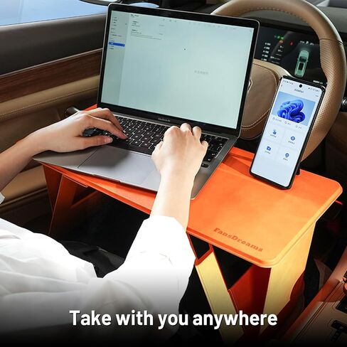 Foldable Laptop Desk Bed Desk, Pi Lap Desk Folding Desk Portable Desk Lightweight Mini Table for Study, Travel Desk, Folds in Half with Inner Storage Space (Black, Max) in Saudi Arabia