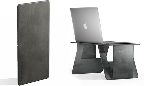 Foldable Laptop Desk Bed Desk, Pi Lap Desk Folding Desk Portable Desk Lightweight Mini Table for Study, Travel Desk, Folds in Half with Inner Storage Space (Black, Max) in Saudi Arabia