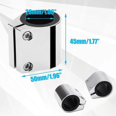 2Pcs 1'' Exhaust Clamp,Aluminum Butt Joint Band Clamp Sleeve Coupler High Temp Narrow Band Muffler Seal Clamp Ends And Exhaust System Connection for Yamaha Banshee 1987-2006 (Black) in Saudi Arabia