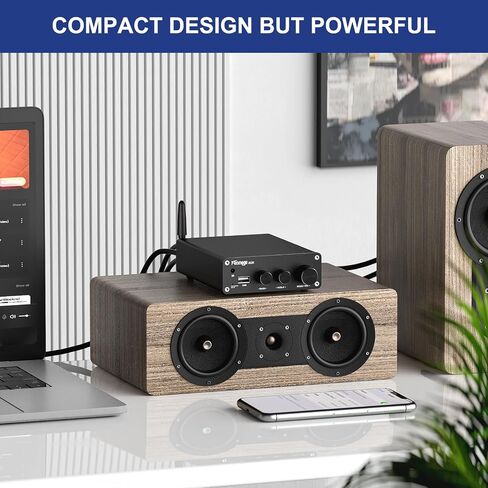 Facmogu AC06 200W Bluetooth 5.3 Stereo Receiver, RMS 100W*2 TPA3116 Class D HiFi Audio Power Amplifier, Dual Channel Amplifier Receiver with 24V Power Supply, Mini Digital Integrated Amp Speaker Amp in Saudi Arabia