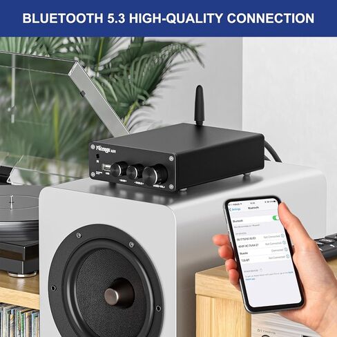 Facmogu AC06 200W Bluetooth 5.3 Stereo Receiver, RMS 100W*2 TPA3116 Class D HiFi Audio Power Amplifier, Dual Channel Amplifier Receiver with 24V Power Supply, Mini Digital Integrated Amp Speaker Amp in Saudi Arabia