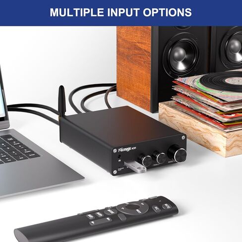 Facmogu AC06 200W Bluetooth 5.3 Stereo Receiver, RMS 100W*2 TPA3116 Class D HiFi Audio Power Amplifier, Dual Channel Amplifier Receiver with 24V Power Supply, Mini Digital Integrated Amp Speaker Amp in Saudi Arabia