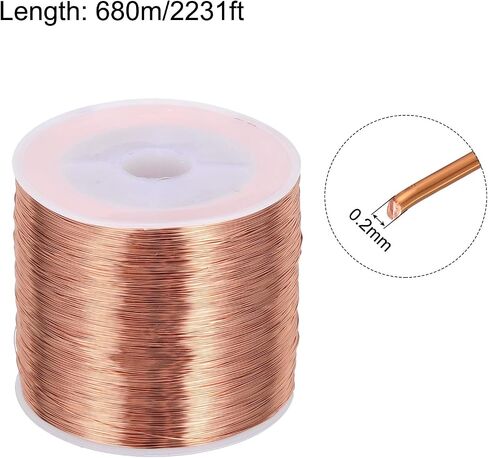 MECCANIXITY 0.9mm Magnet Wire 108ft Enameled Copper Wire Enameled Magnet Winding Wire Coil 200g 155C for Transformers Inductors in Saudi Arabia