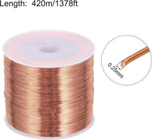 MECCANIXITY 0.9mm Magnet Wire 108ft Enameled Copper Wire Enameled Magnet Winding Wire Coil 200g 155C for Transformers Inductors in Saudi Arabia