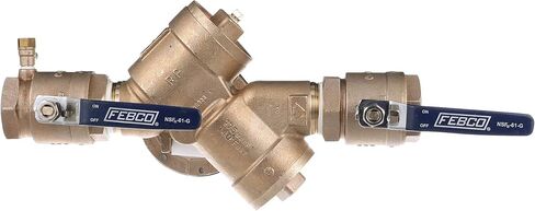 Febco LF825Y Series 1-1/4" Bronze Reduced Pressure Zone Backflow Preventer Assembly, Quarter Turn Shutoff, Y Pattern, Flood Sensor with SentryPlus Alert Technology for Relief Valve in Saudi Arabia