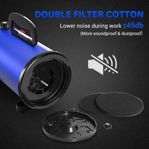 IKARE Dog Hair Dryer & Dog Grooming Vacuum, 5.2HP/3800W High Velocity Pet Blower Dryer with Adjustable Speed and Temperature Control, Force Dog Grooming Dryer with 4 Nozzles, 1.2L Dust Cup Capacity in Saudi Arabia
