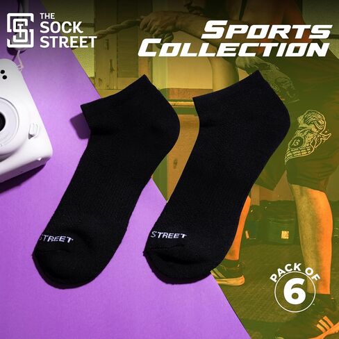 Low Cut Socks for Men, Cushioned Compression, Mens Ankle Socks Athletic Running Sports Socks Breathable Soft - Thick Cushion in Saudi Arabia