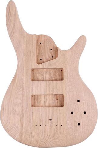 Leo Jaymz DIY Electric Bass Guitar Kits - Mahogany Body, Roasted Maple Neck and Ebony Fingerboard - Fully Components Included (JB) in Saudi Arabia