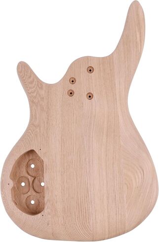 Leo Jaymz DIY Electric Bass Guitar Kits - Mahogany Body, Roasted Maple Neck and Ebony Fingerboard - Fully Components Included (JB) in Saudi Arabia