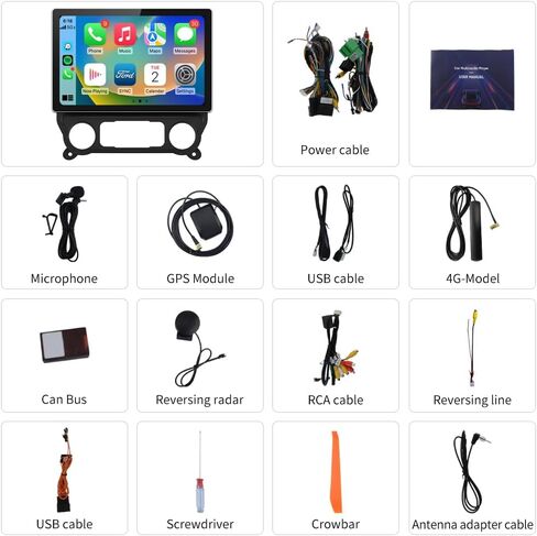 ستيريو راديو سيارة رائع مقاس 13.1 بوصة لسيارة تشيفي سيلفرادو جي إم سي سييرا 2014-2018 مع CarPlay أندرويد أوتو 4 جيجابايت رام + 64 جيجابايت روم in Saudi Arabia