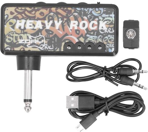 Mumusuki Guitar Bass مضخم سماعة الرأس، USB قابل للشحن جيب محمول جيتار باس سماعة رأس أمبير تحمل على غرفة النوم التوصيل في تأثيرات متعددة للجيتار باس in Kuwait